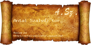 Antal Szalvátor névjegykártya